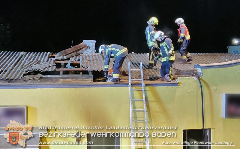 20250424_Nächtlicher Brand in einem Lokal in Pottendorf Foto: Freiwillige Feuerwehr Landegg 20250424_Nächtlicher Brand in einem Lokal in Pottendorf Foto: Freiwillige Feuerwehr Landegg