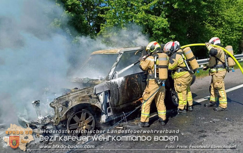 20250502_Fahrzeugbrand auf der A3 zwischen Ebreichsdorf und Pottendorf Foto: FF Ebreichsdorf