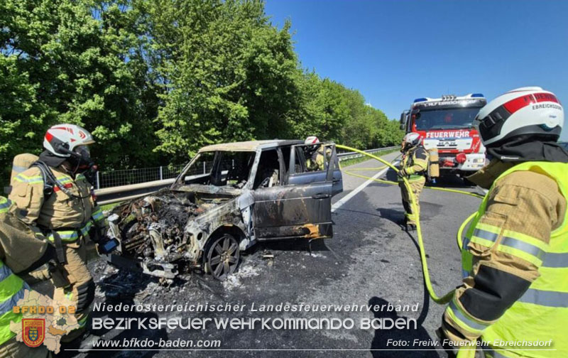 20250502_Fahrzeugbrand auf der A3 zwischen Ebreichsdorf und Pottendorf Foto: FF Ebreichsdorf