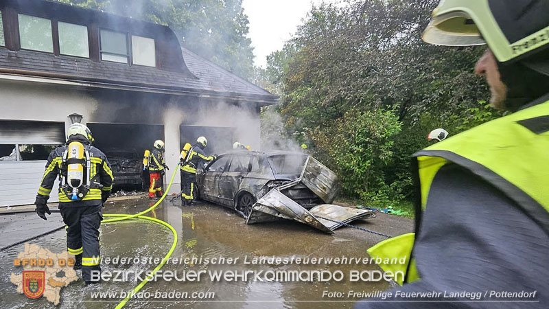 20250530_Garagenbrand - Feuerwehr verhindert Übergreifen auf Wohnräume Foto: Freiwillige Feuerwehr Landegg/Pottendorf 20250530_Garagenbrand - Feuerwehr verhindert Übergreifen auf Wohnräume Foto: Freiwillige Feuerwehr Landegg/Pottendorf