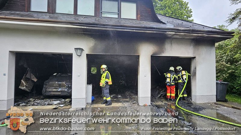 20250530_Garagenbrand - Feuerwehr verhindert Übergreifen auf Wohnräume Foto: Freiwillige Feuerwehr Landegg/Pottendorf 20250530_Garagenbrand - Feuerwehr verhindert Übergreifen auf Wohnräume Foto: Freiwillige Feuerwehr Landegg/Pottendorf
