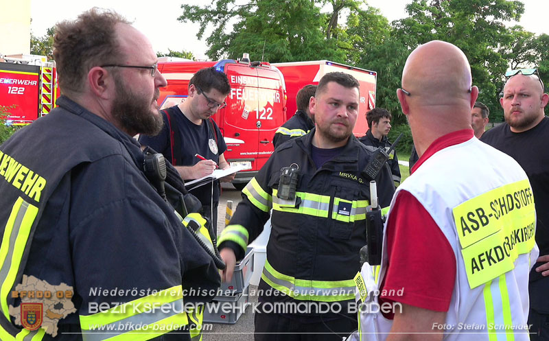 20250613_Feuerwehreinsatz wegen Gebrechen in Tankanlage für ein Notstromaggregat Foto: Stefan Schneider BFKDO BADEN 20250613_Feuerwehreinsatz wegen Gebrechen in Tankanlage für ein Notstromaggregat Foto: Stefan Schneider BFKDO BADEN