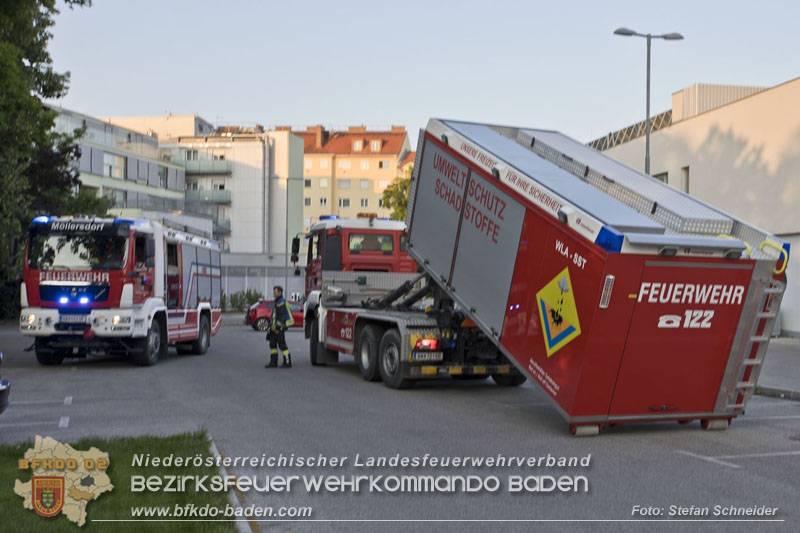 20250613_Feuerwehreinsatz wegen Gebrechen in Tankanlage für ein Notstromaggregat Foto: Stefan Schneider BFKDO BADEN 20250613_Feuerwehreinsatz wegen Gebrechen in Tankanlage für ein Notstromaggregat Foto: Stefan Schneider BFKDO BADEN
