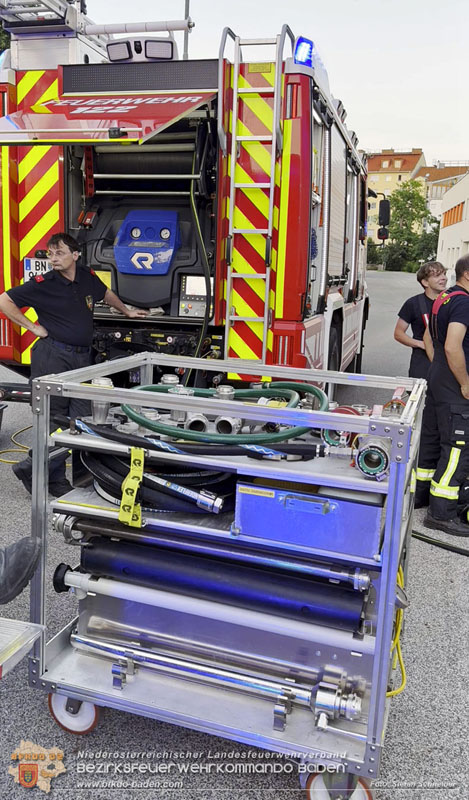 20250613_Feuerwehreinsatz wegen Gebrechen in Tankanlage für ein Notstromaggregat Foto: Stefan Schneider BFKDO BADEN 20250613_Feuerwehreinsatz wegen Gebrechen in Tankanlage für ein Notstromaggregat Foto: Stefan Schneider BFKDO BADEN