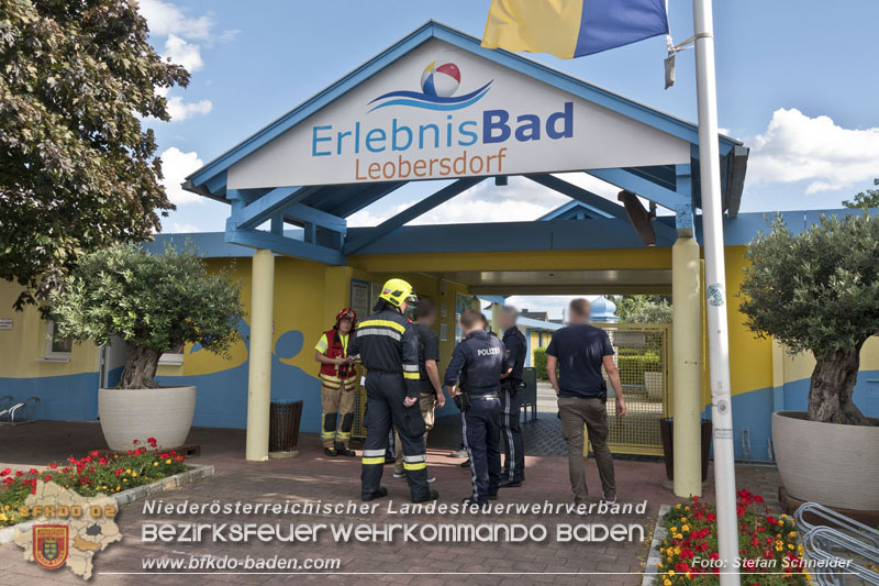 20250628_Schadstoffeinsatz im Erlebnisbad Leobersdorf Foto: Stefan Schneider BFKDO BADEN 20250628_Schadstoffeinsatz im Erlebnisbad Leobersdorf Foto: Stefan Schneider BFKDO BADEN
