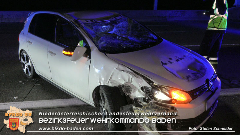 20250701_Nächtlicher Unfall auf der A2 beim Knoten Guntramsdorf Foto: Stefan Schneider BFKDO BADEN