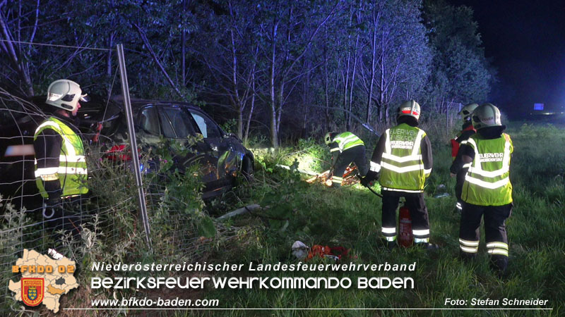 20250701_Nächtlicher Unfall auf der A2 beim Knoten Guntramsdorf Foto: Stefan Schneider BFKDO BADEN