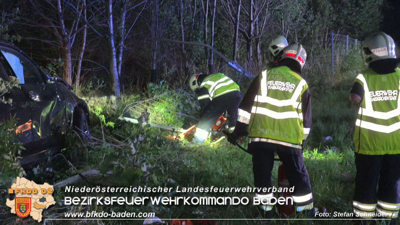 20250701_Nächtlicher Unfall auf der A2 beim Knoten Guntramsdorf Foto: Stefan Schneider BFKDO BADEN