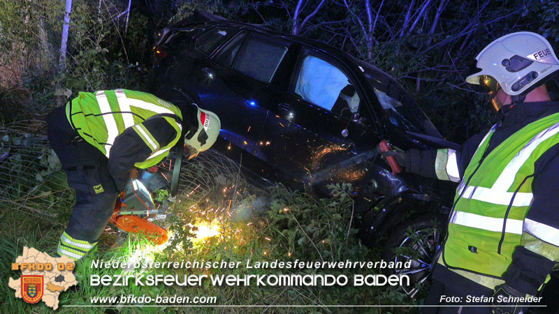 20250701_Nächtlicher Unfall auf der A2 beim Knoten Guntramsdorf Foto: Stefan Schneider BFKDO BADEN