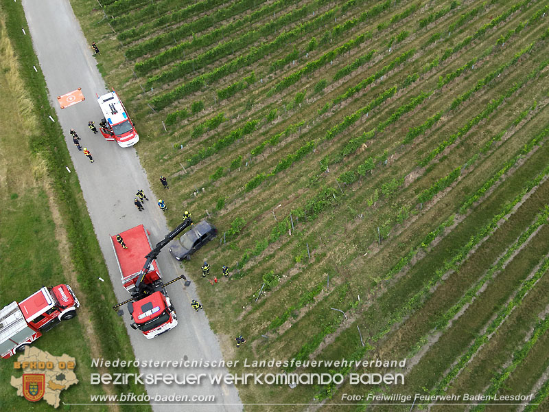 20250716_Drohneneinsatz nach Verkehrsunfall auf der Weinbergstraße bei Baden  Foto: FF Baden-Leesdorf