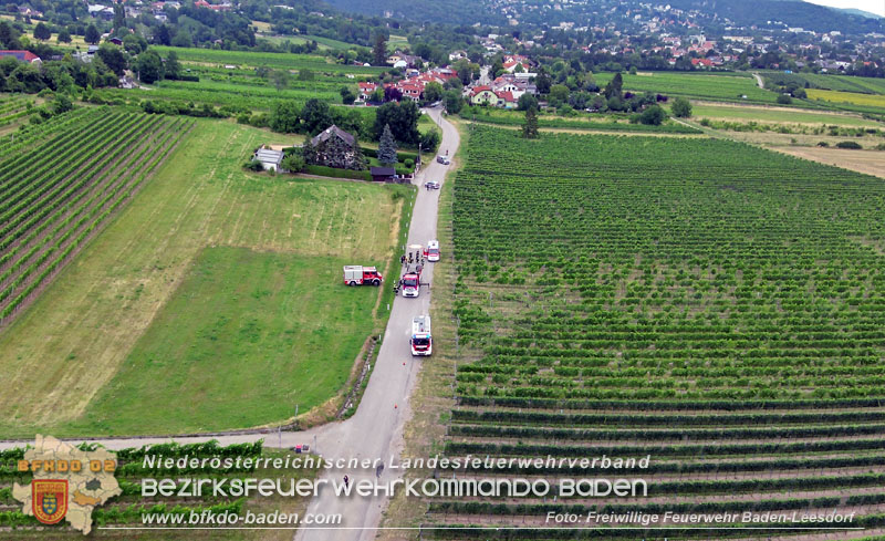 20250716_Drohneneinsatz nach Verkehrsunfall auf der Weinbergstraße bei Baden  Foto: FF Baden-Leesdorf