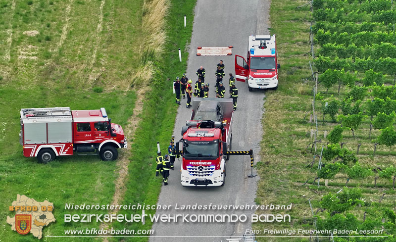20250716_Drohneneinsatz nach Verkehrsunfall auf der Weinbergstraße bei Baden  Foto: FF Baden-Leesdorf