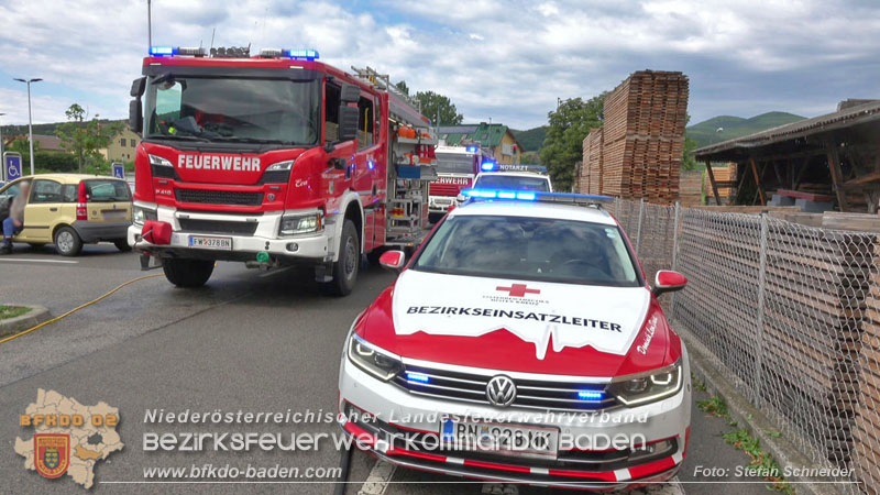 20250723_Verkehrsunfall in Bad Vöslau Foto: Stefan Schneider BFKDO BADEN 20250723_Verkehrsunfall in Bad Vöslau Foto: Stefan Schneider BFKDO BADEN