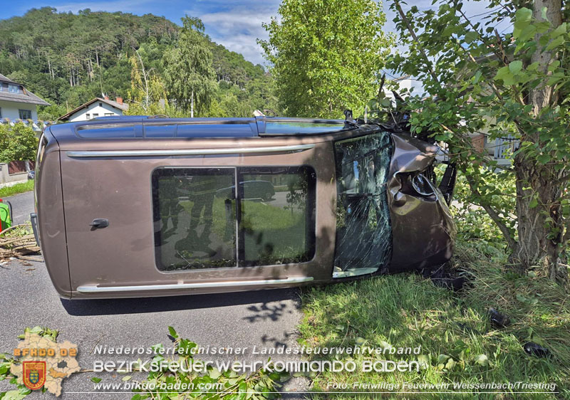 20250803_Schwerer Verkehrsunfall auf der B18 in Weissenbach a.d.Triesting  Foto: FF Weissenbach/Triesting