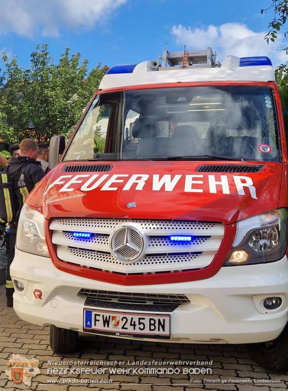 20250805_Rasche Entwarnung nach alarmierten Kellerbrand in Lindabrunn/Enzesfeld   Foto: Freiwillige Feuerwehr Lindabrunn