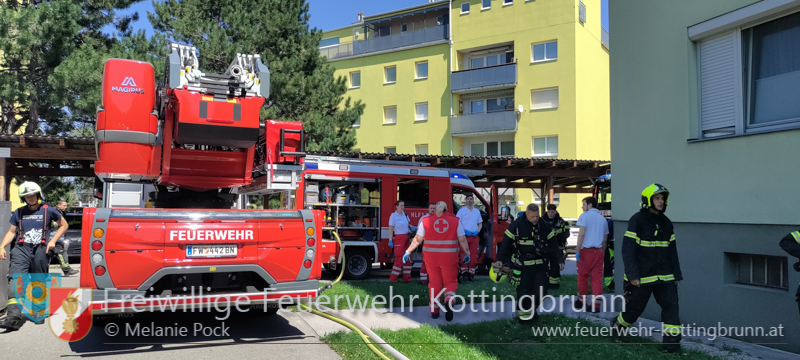 20250808_Alarmierter Brand in Kottingbrunner Wohnhausanlage  Foto: Melanie Pock FF Kottingbrunn
