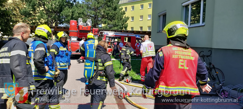 20250808_Alarmierter Brand in Kottingbrunner Wohnhausanlage  Foto: Melanie Pock FF Kottingbrunn