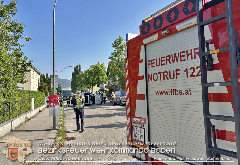 20250814_Verkehrsunfall im Stadtgebiet von Baden  Foto: Freiwillige Feuerwehr Baden-Stadt