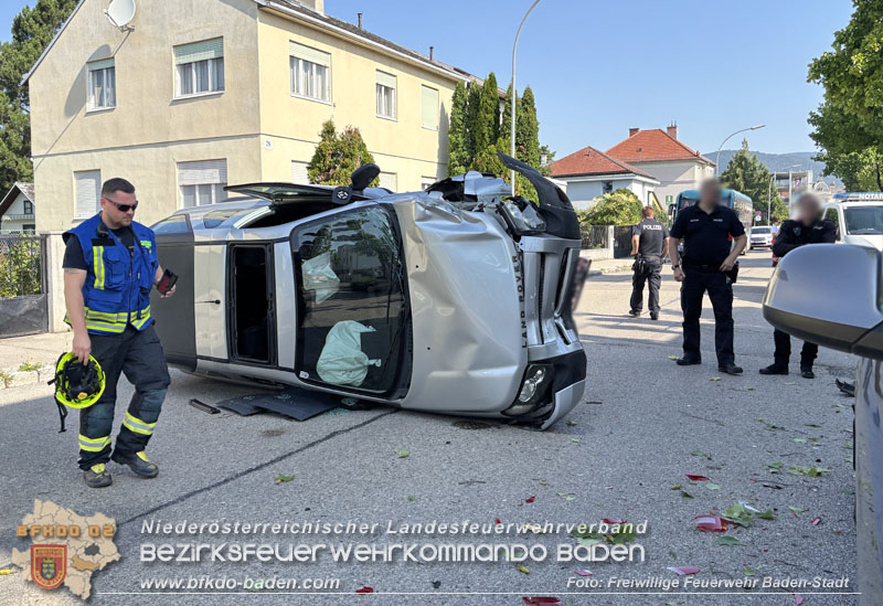 20250814_Verkehrsunfall im Stadtgebiet von Baden  Foto: Freiwillige Feuerwehr Baden-Stadt