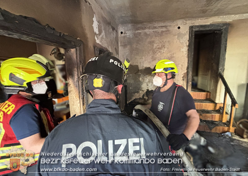 20250816_Wohnungsbrand in Baden Foto: Freiwillige Feuerwehr Baden-Stadt / Viktor van de Castell