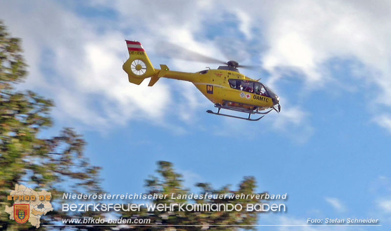 20250822_Pkw Lenkerin prallt im Ortsgebiet frontal gegen Baum Foto: Stefan Schneider BFKDO BADEN 20250822_Pkw Lenkerin prallt im Ortsgebiet frontal gegen Baum Foto: Stefan Schneider BFKDO BADEN