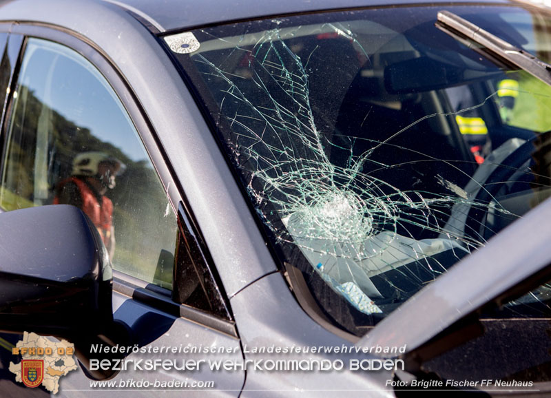 20250826_Fahrstunde endet in Hausmauer in Schwarzensee/Neuhaus   Foto: Brigitte Fischer FF Neuhaus