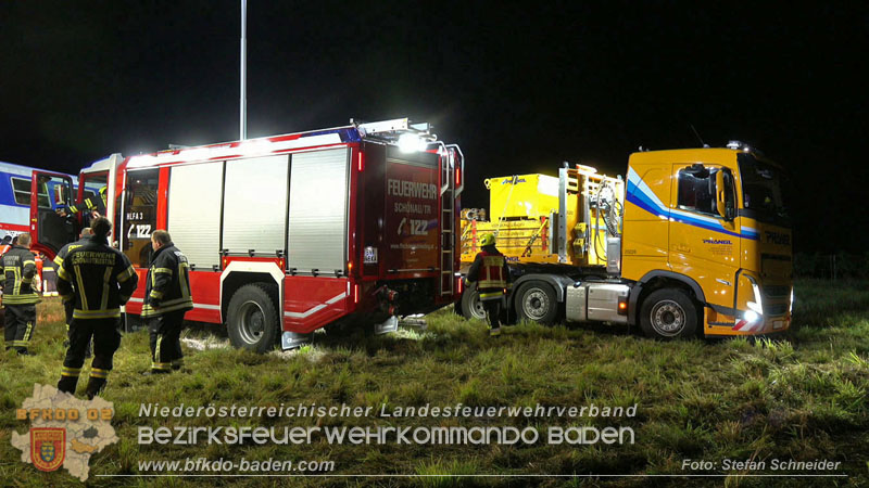 20250902_Pkw kollidiert mit Triebwagen der Aspangbahn in Günselsdorf Foto: Stefan Schneider BFKDO BADEN