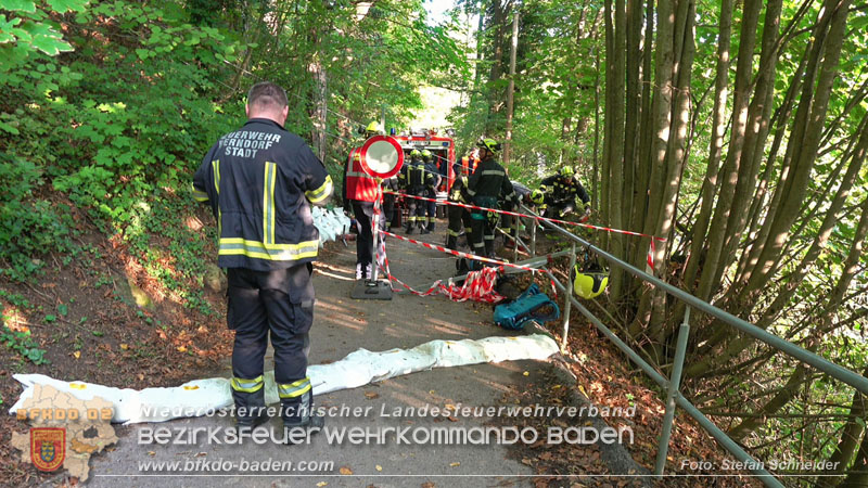 20250912_Felsblock droht auf die Geleise der Triestingtal Bahnstrecke zu stürzen - Kontrollierte Sprengung Foto: Stefan Schneider BFKDO BADEN