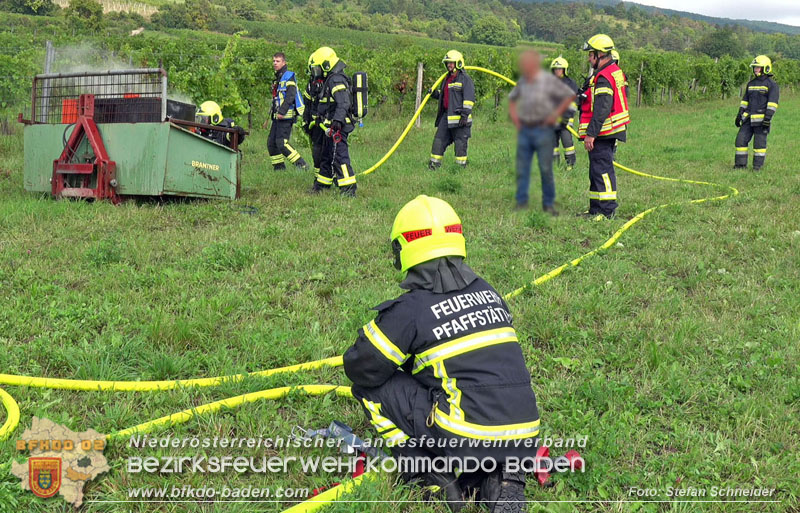 20250913_Brand eines Stromerzeugers in den Weingärten bei Pfaffstätten Foto: Stefan Schneider 20250913_Brand eines Stromerzeugers in den Weingärten bei Pfaffstätten Foto: Stefan Schneider
