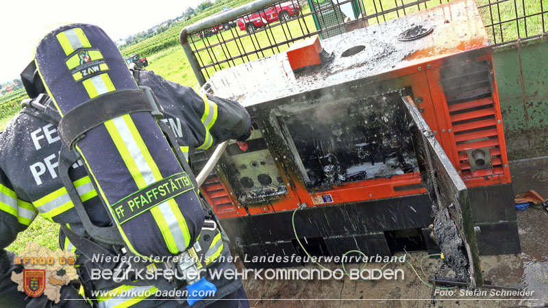 20250913_Brand eines Stromerzeugers in den Weingärten bei Pfaffstätten Foto: Stefan Schneider 20250913_Brand eines Stromerzeugers in den Weingärten bei Pfaffstätten Foto: Stefan Schneider