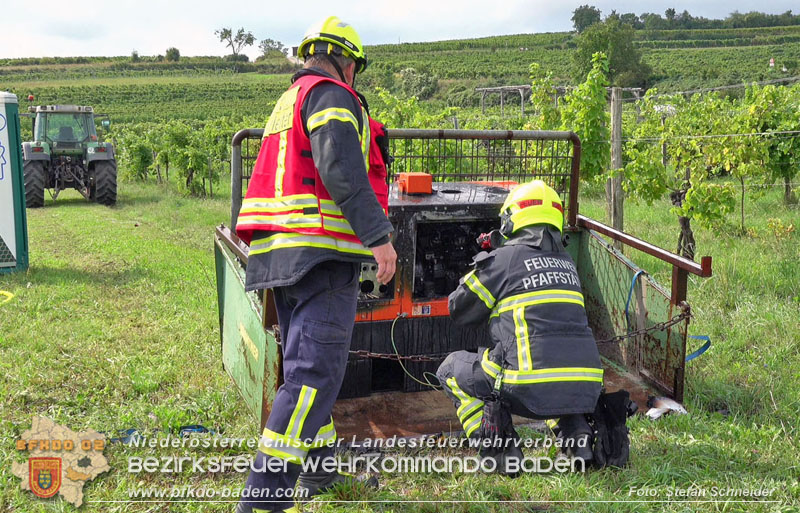 20250913_Brand eines Stromerzeugers in den Weingärten bei Pfaffstätten Foto: Stefan Schneider 20250913_Brand eines Stromerzeugers in den Weingärten bei Pfaffstätten Foto: Stefan Schneider