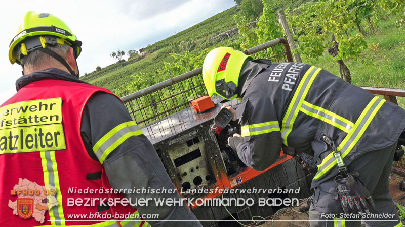 20250913_Brand eines Stromerzeugers in den Weingärten bei Pfaffstätten Foto: Stefan Schneider 20250913_Brand eines Stromerzeugers in den Weingärten bei Pfaffstätten Foto: Stefan Schneider