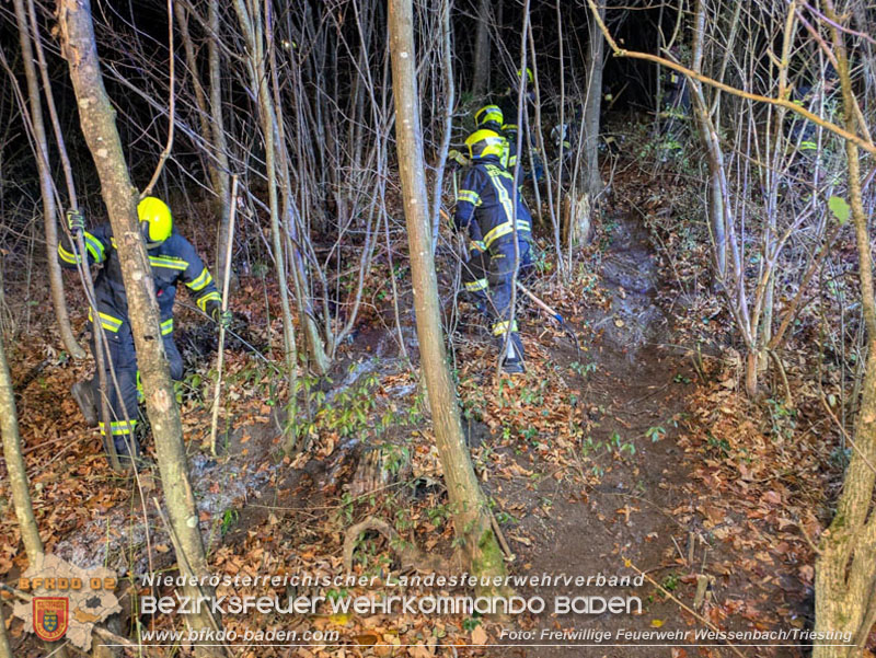 20251114_Umwelteinsatz in Weissenbach - Zähflüssiges Medium aus Regenwasserkanal ausgetreten Foto: FF Weissenbach/Triesting 20251114_Umwelteinsatz in Weissenbach - Zähflüssiges Medium aus Regenwasserkanal ausgetreten Foto: FF Weissenbach/Triesting