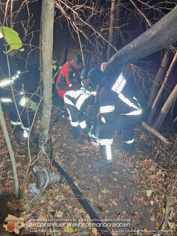 20251114_Umwelteinsatz in Weissenbach - Zähflüssiges Medium aus Regenwasserkanal ausgetreten Foto: FF Weissenbach/Triesting 20251114_Umwelteinsatz in Weissenbach - Zähflüssiges Medium aus Regenwasserkanal ausgetreten Foto: FF Weissenbach/Triesting
