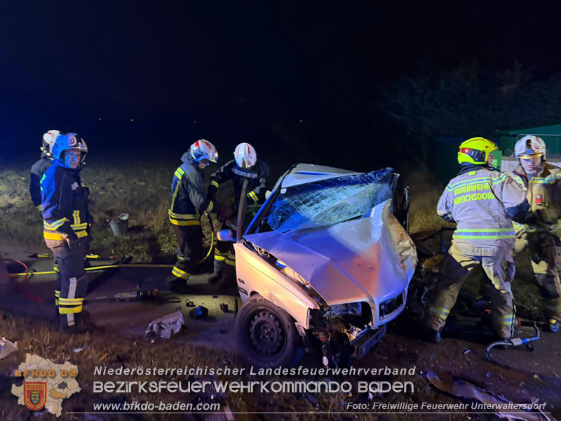 20251208_Frontalzusammensto� auf der B60 zwsichen Unterwaltersdorf und Weigelsdorf  Foto: Freiwillige Feuerwehr Unterwaltersdorf