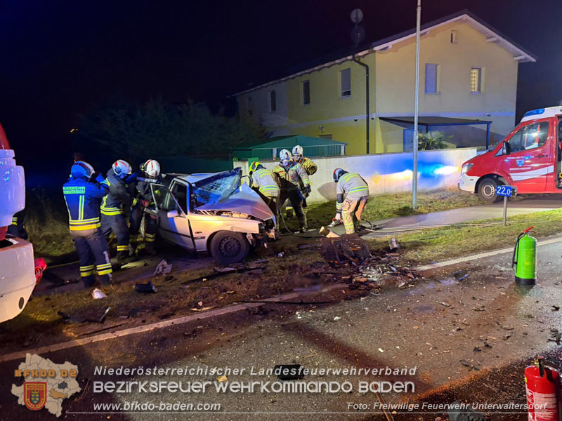 20251208_Frontalzusammensto� auf der B60 zwsichen Unterwaltersdorf und Weigelsdorf  Foto: Freiwillige Feuerwehr Unterwaltersdorf