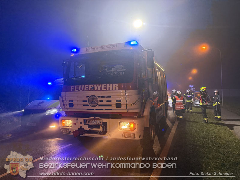 20251208_Frontalzusammensto� auf der B60 zwsichen Unterwaltersdorf und Weigelsdorf Foto: Stefan Schneider BFKDO BADEN