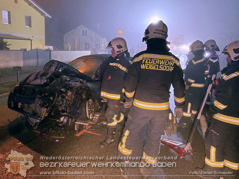 20251208_Frontalzusammensto� auf der B60 zwsichen Unterwaltersdorf und Weigelsdorf Foto: Stefan Schneider BFKDO BADEN