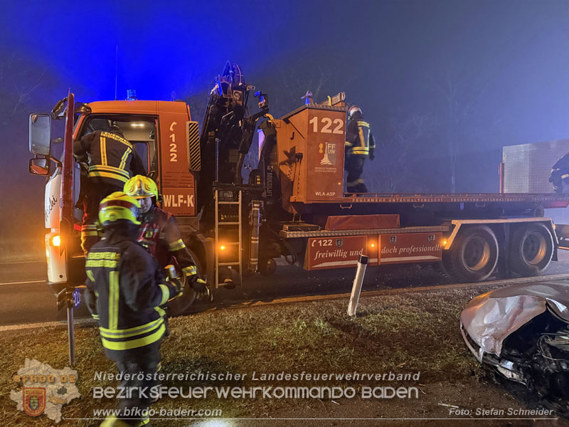 20251208_Frontalzusammensto� auf der B60 zwsichen Unterwaltersdorf und Weigelsdorf Foto: Stefan Schneider BFKDO BADEN