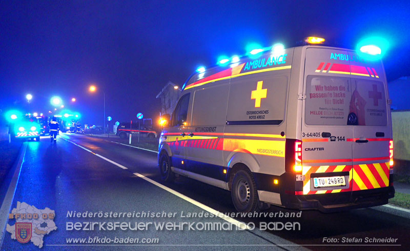 20251208_Frontalzusammensto� auf der B60 zwsichen Unterwaltersdorf und Weigelsdorf Foto: Stefan Schneider BFKDO BADEN