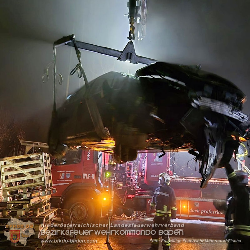 20251212_Verkehrsunfall auf der L4043 bei Mitterndorf an der Fischa  Foto: FF Mitterndorf/Fischa