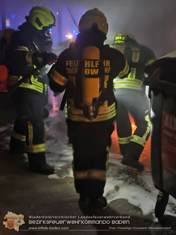 20260118_Brand in einem M�ll-Lagerraum einer Wohnhausanlage in Oberwaltersdorf   Foto: FF Oberwaltersdorf