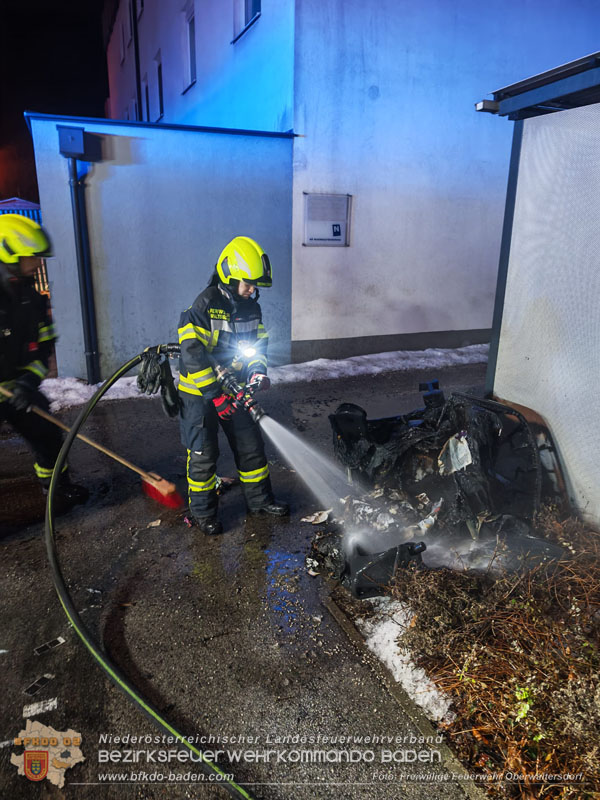 20260118_Brand in einem M�ll-Lagerraum einer Wohnhausanlage in Oberwaltersdorf   Foto: FF Oberwaltersdorf
