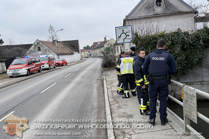 20260130_Rasche Entwarnung bei Gew�sserverunreinigung in der Fischa-Dagnitz  Foto: Stefan Schneider BFKDO BADEN