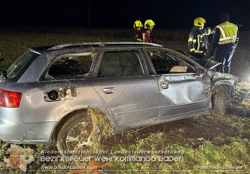 20260209_Verkehrsunfall auf der L4043 mit 5 Verletzte bei Mitterndorf a.d. Fischa Foto: Stefan Schneider BFKDO BADEN