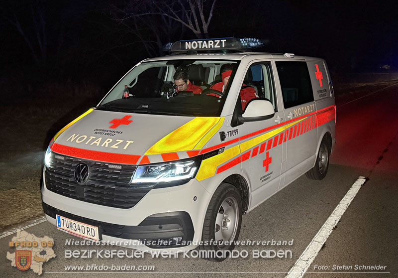 20260209_Verkehrsunfall auf der L4043 mit 5 Verletzte bei Mitterndorf a.d. Fischa Foto: Stefan Schneider BFKDO BADEN