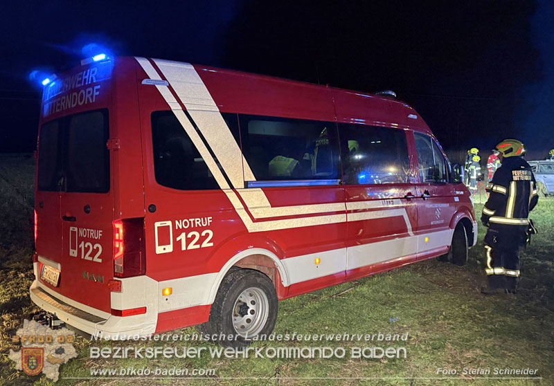 20260209_Verkehrsunfall auf der L4043 mit 5 Verletzte bei Mitterndorf a.d. Fischa Foto: Stefan Schneider BFKDO BADEN