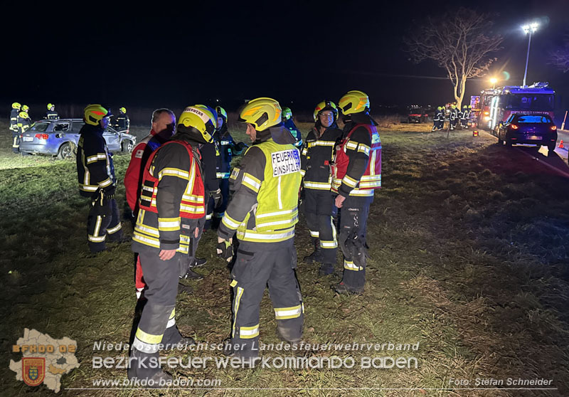 20260209_Verkehrsunfall auf der L4043 mit 5 Verletzte bei Mitterndorf a.d. Fischa Foto: Stefan Schneider BFKDO BADEN
