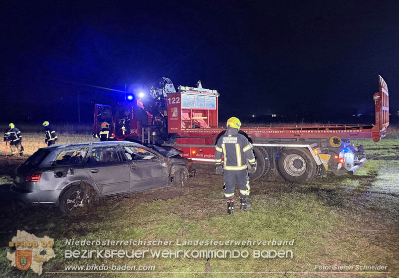 20260209_Verkehrsunfall auf der L4043 mit 5 Verletzte bei Mitterndorf a.d. Fischa Foto: Stefan Schneider BFKDO BADEN