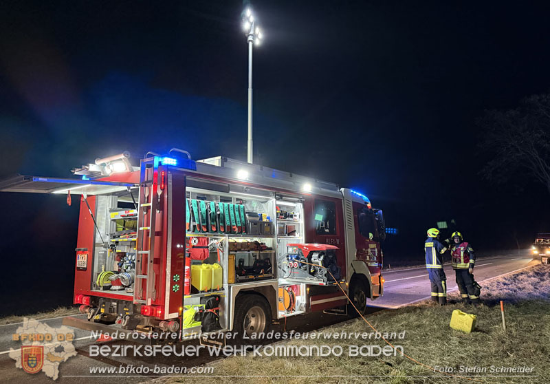20260209_Verkehrsunfall auf der L4043 mit 5 Verletzte bei Mitterndorf a.d. Fischa Foto: Stefan Schneider BFKDO BADEN